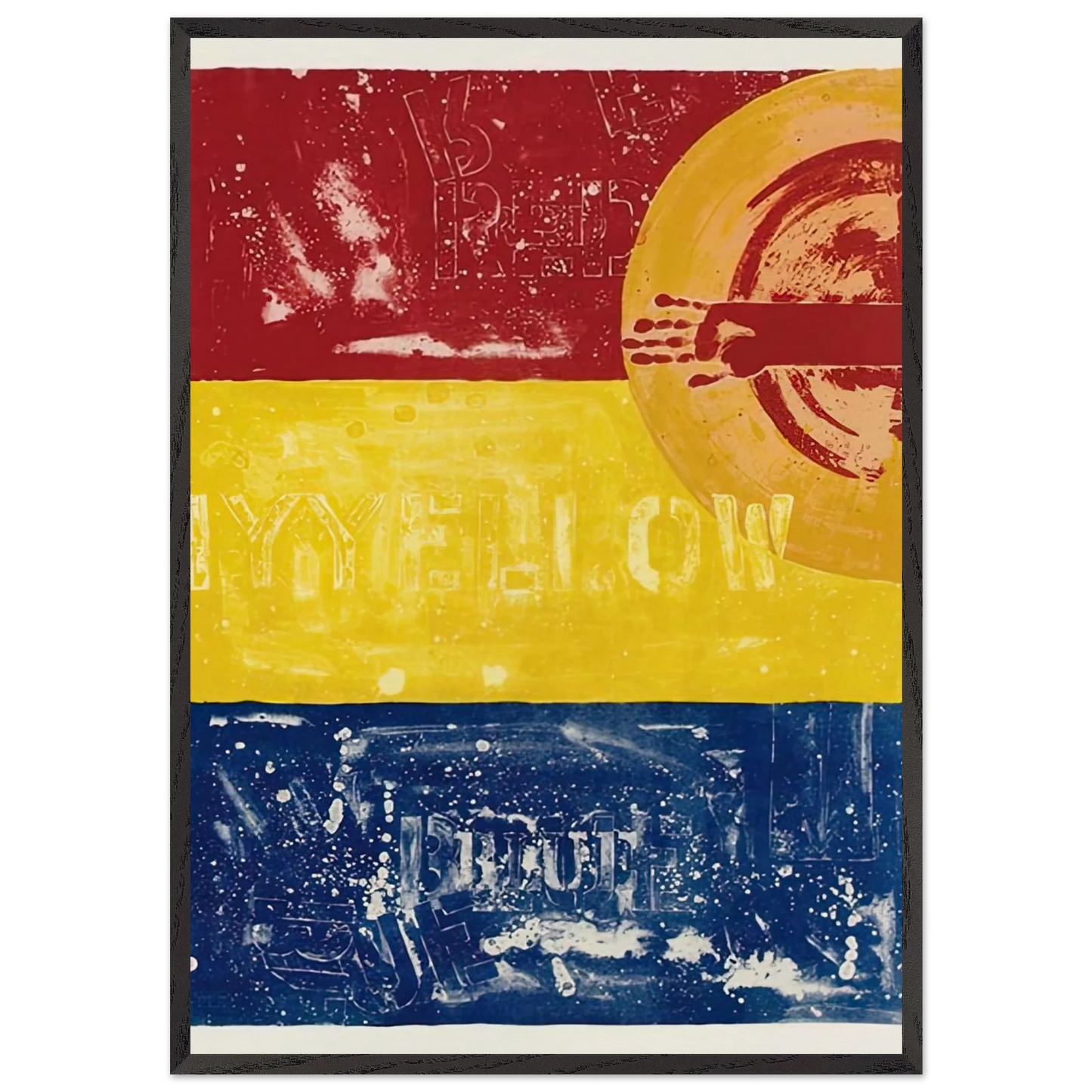 PERISCOPE I ULAE 200 - Jasper Johns Framed Art Print – Black Wooden Frame - Default Title - -Framed Art Print