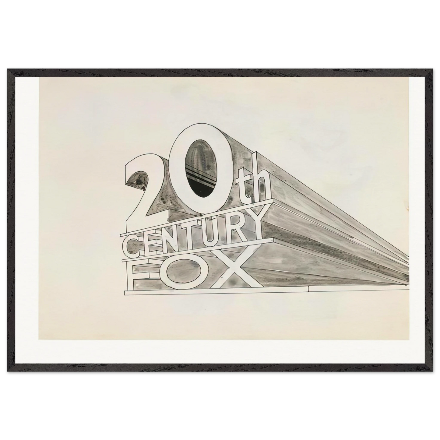 TRADEMARK STUDY 5 1962 - Edward Ruscha Framed Art Print – Black Wooden Frame - Default Title - -Framed Art Print