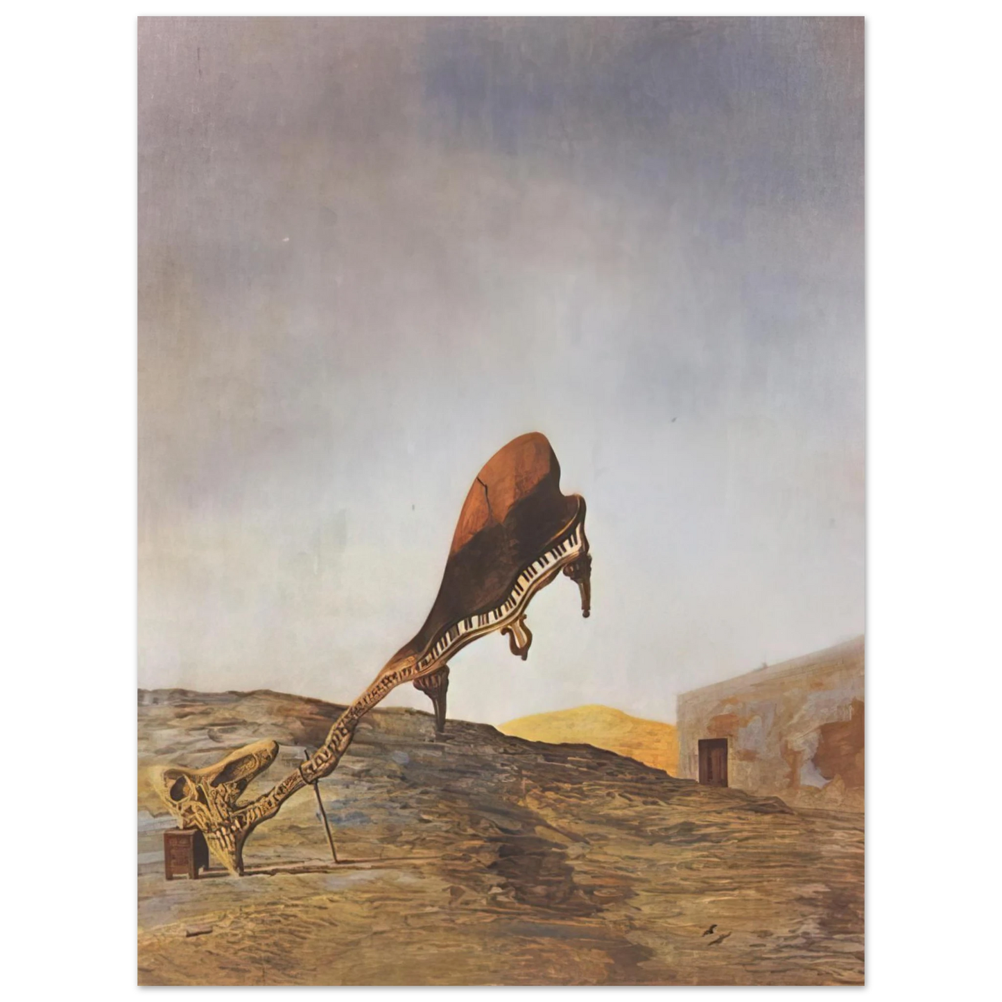 Salvador Dali - SKULL WITH ITS LYRIC APPENDAGE LEANING ON A BEDSIDE TABLE WHICH SHOULD HAVE THE EXACT 1934 Fine Art Poster - Default Title