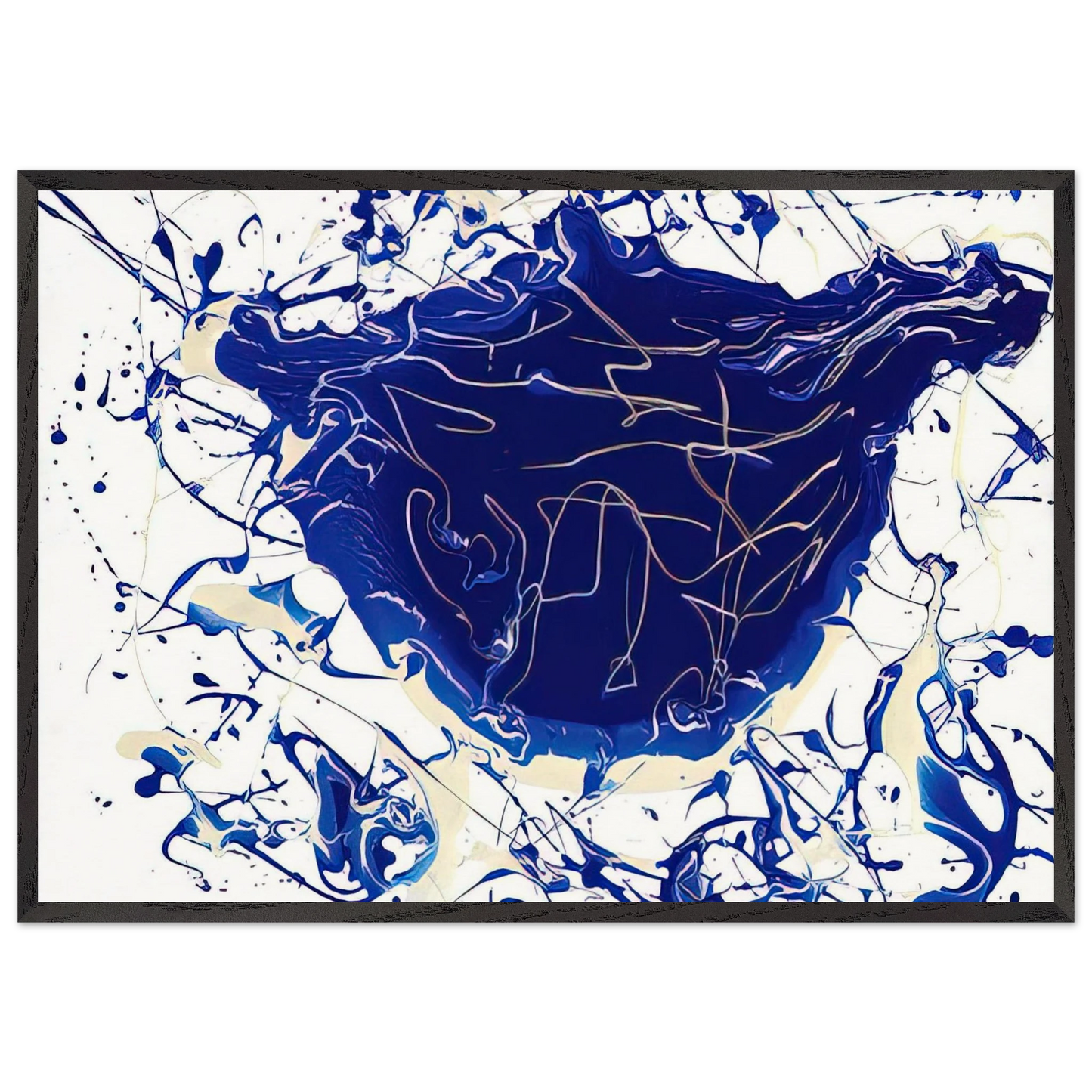 Untitled SFP92-15 SFF1671 - Sam Francis Framed Art Print – Black Wooden Frame - Default Title - -Framed Art Print