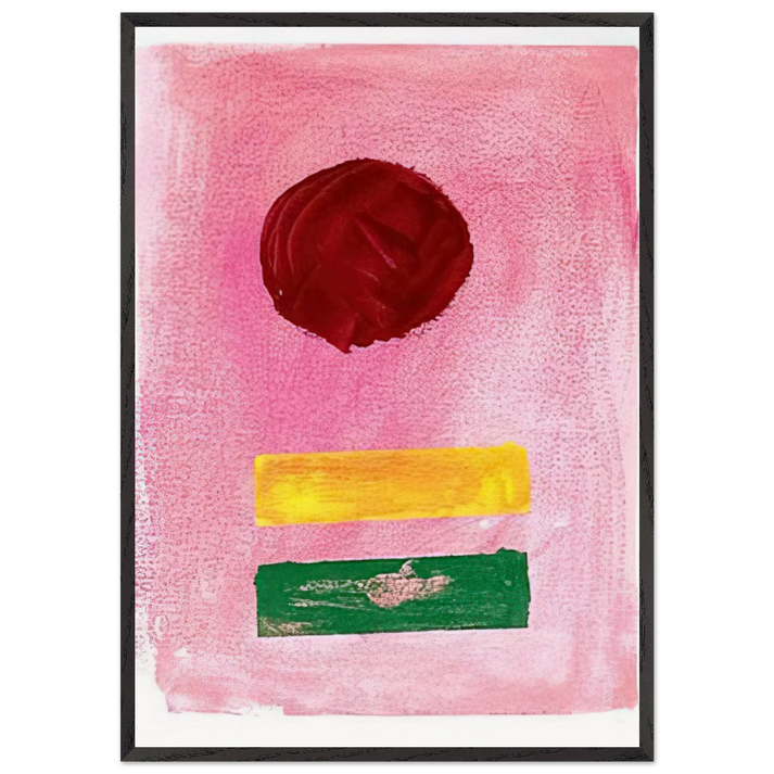 Pink Ground - 1972 - Adolph Gottlieb 70x100 cm / 28x40 inches Framed Art Print – Black Wooden Frame
