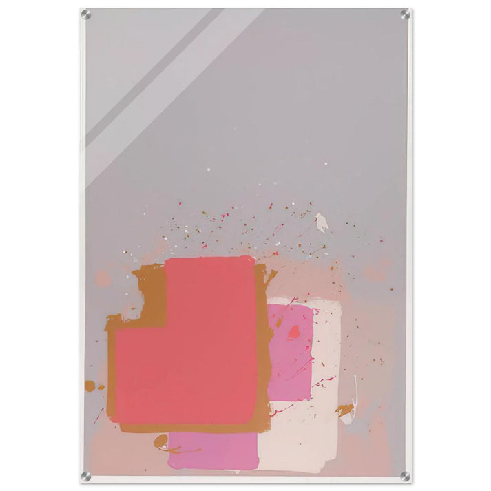 Red Black on Grey - 1971 - John Hoyland Acrylic Print - 70x100 cm / 28x40″ inches | John Hoyland Wall Art | John Hoyland Prints