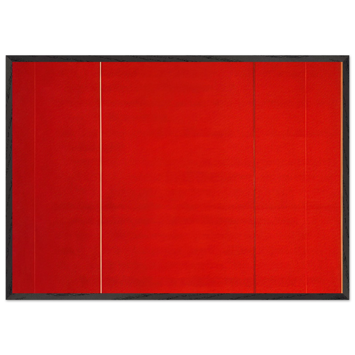Vir Heroicus Sublimis - Barnett Newman 70x100 cm / 28x40 inches Framed Art Print – Black Wooden Frame