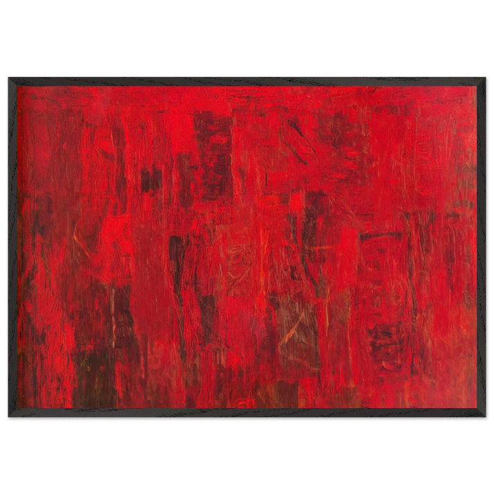 RED PAINTING 1950 - Philip Guston 70x100 cm / 28x40 inches Framed Art Print – Black Wooden Frame