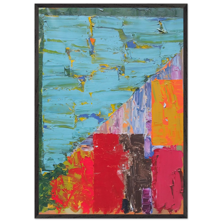 25478 - 1978 - John Hoyland 70x100 cm / 28x40 inches Framed Art Print – Black Wooden Frame