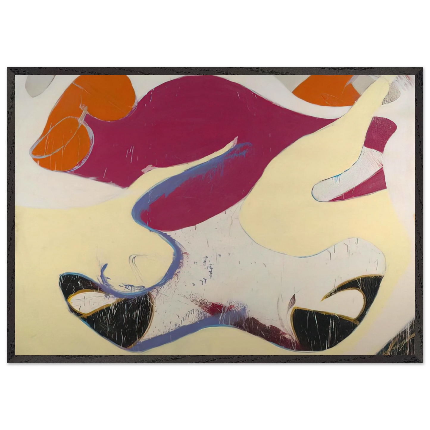 Dido - 1973 - Norman Bluhm 70x100 cm / 28x40 inches Framed Art Print – Black Wooden Frame