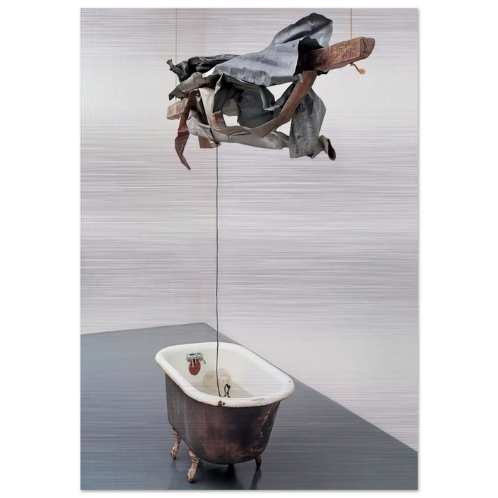 SOR AQUA VENETIAN 1973 - Robert Rauschenberg Brushed Aluminum Print - 70x100 cm / 28x40 inches | Robert Rauschenberg Aluminum Print | Robert Rauschenberg Prints