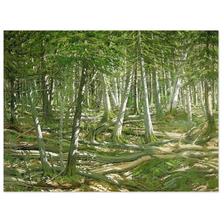 Neil Welliver - Old Windfall - 1982 75x100 cm / 30x40inches Fine Art Poster