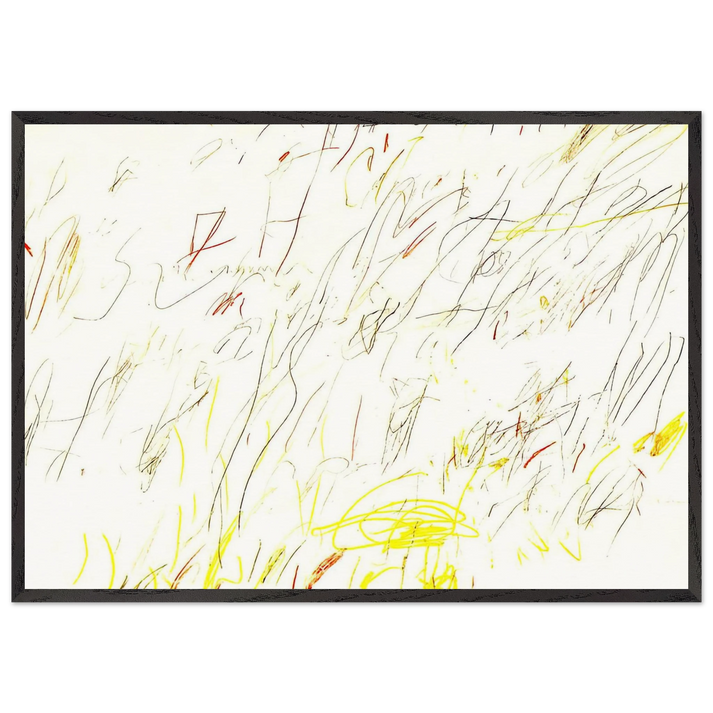 Blue Room - Cy Twombly 70x100 cm / 28x40 inches Framed Art Print – Black Wooden Frame