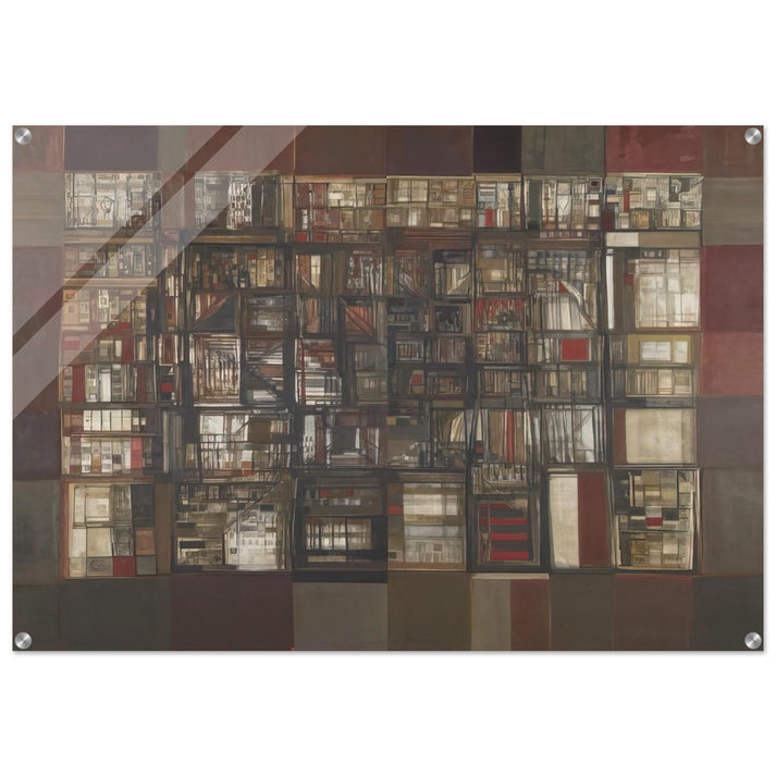 A biblioteca em fogo - 1974 - Maria Helena Vieira da Silva Acrylic Print - 70x100 cm / 28x40″ inches