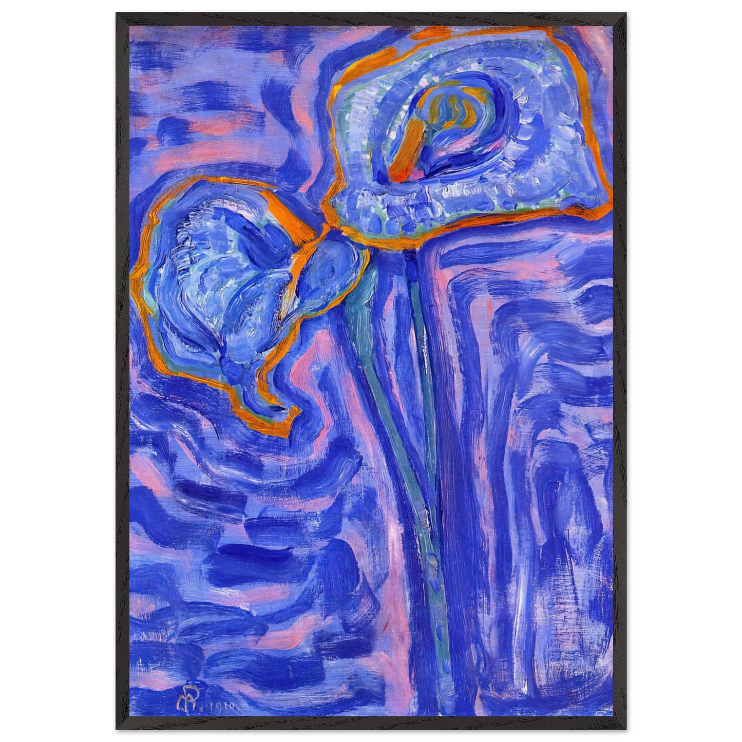 Sun N2 - Piet Mondrian Framed Art Print – Black Wooden Frame - Default Title - -Framed Art Print