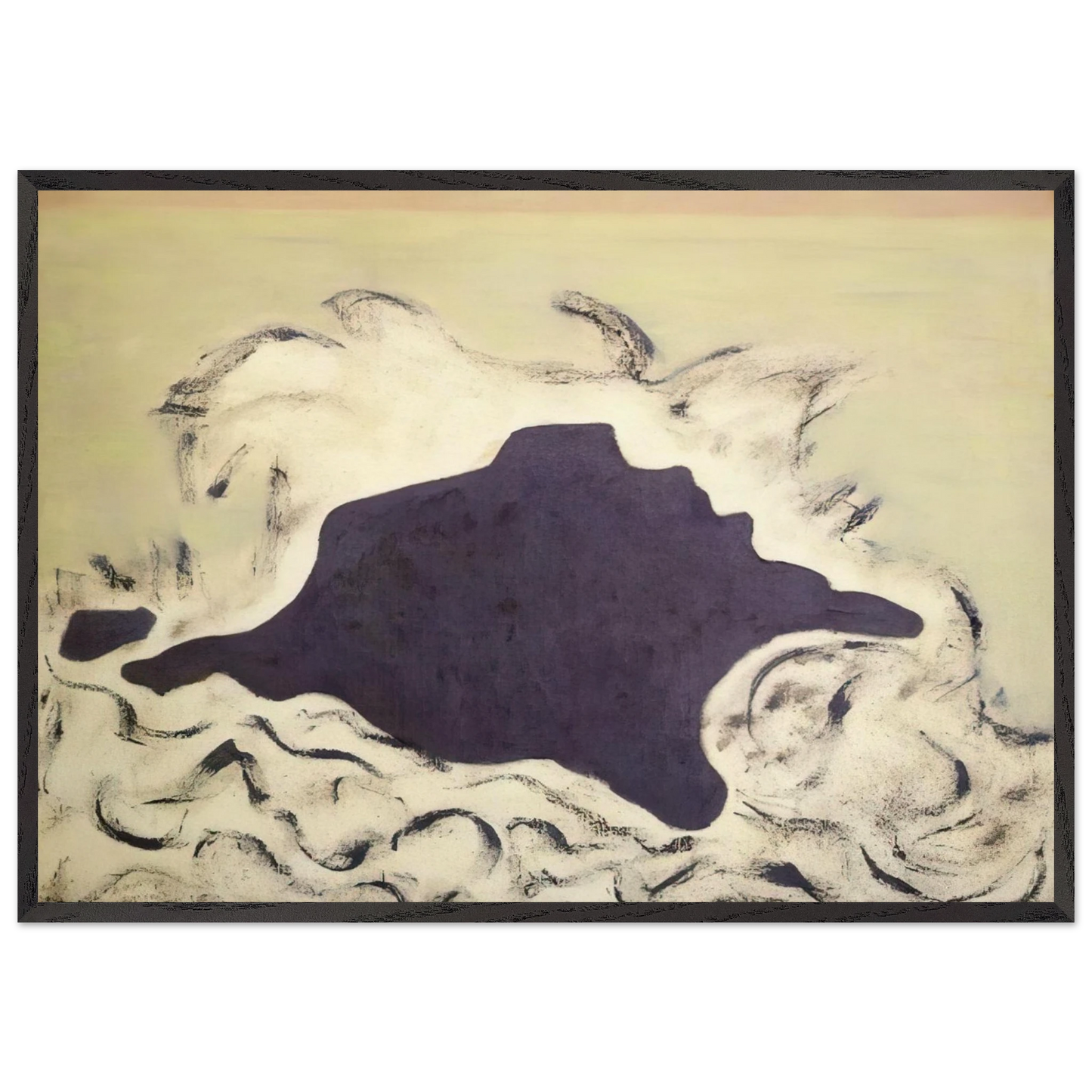 Advancing Sea - 1953 - Milton Avery Framed Art Print – Black Wooden Frame - Default Title - -Framed Art Print