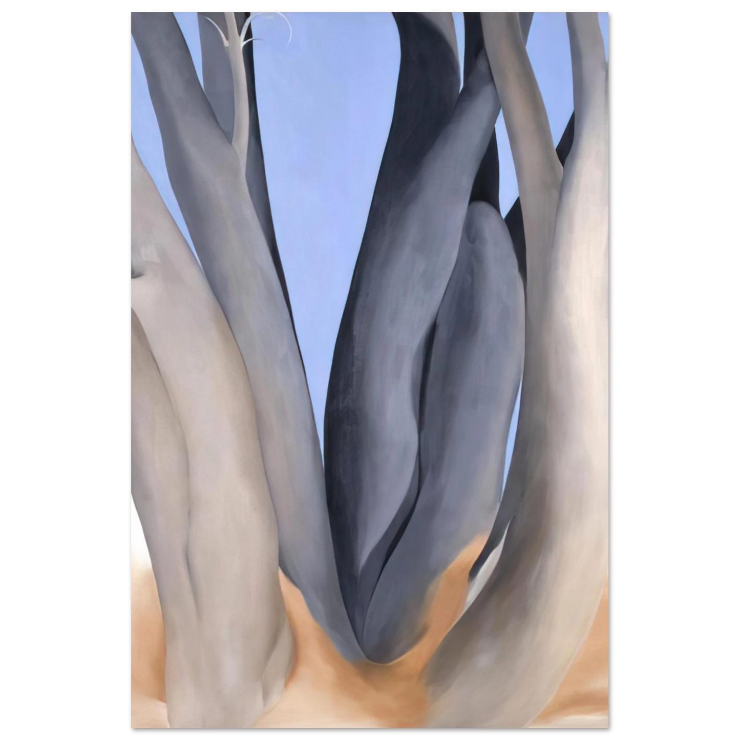 Georgia O'Keeffe - Dark Tree Trunks Fine Art Poster - 75x100 cm / 30x40 inches