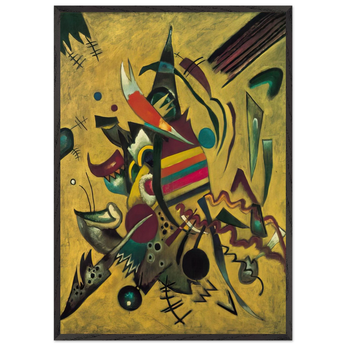 NOTDETECTED189366 - Wassily Kandinsky 70x100 cm / 28x40 inches Framed Art Print – Black Wooden Frame