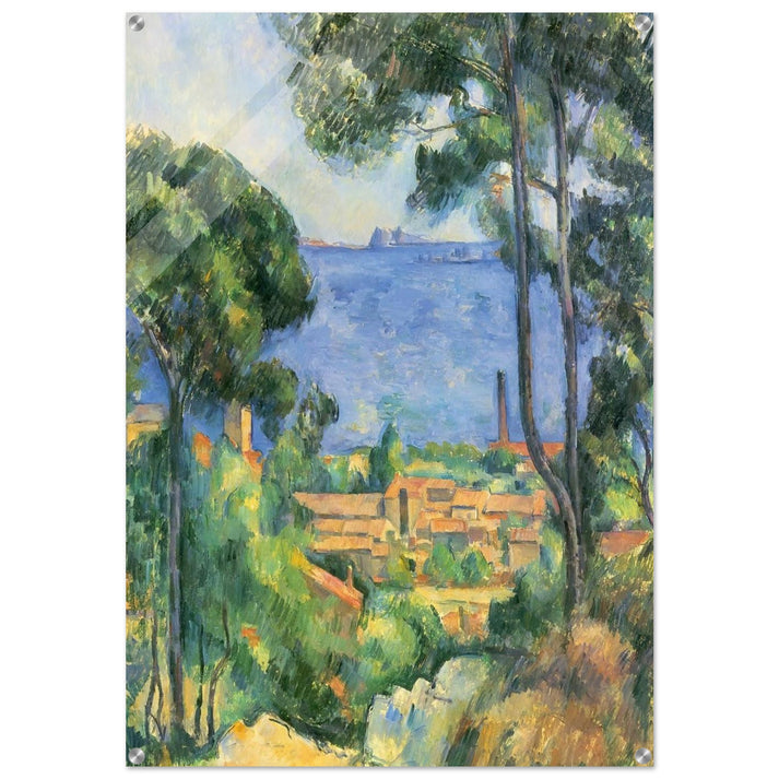 View of L'Estaque and Chateaux d'If - Paul Cézanne Acrylic Print - 70x100 cm / 28x40″ inches