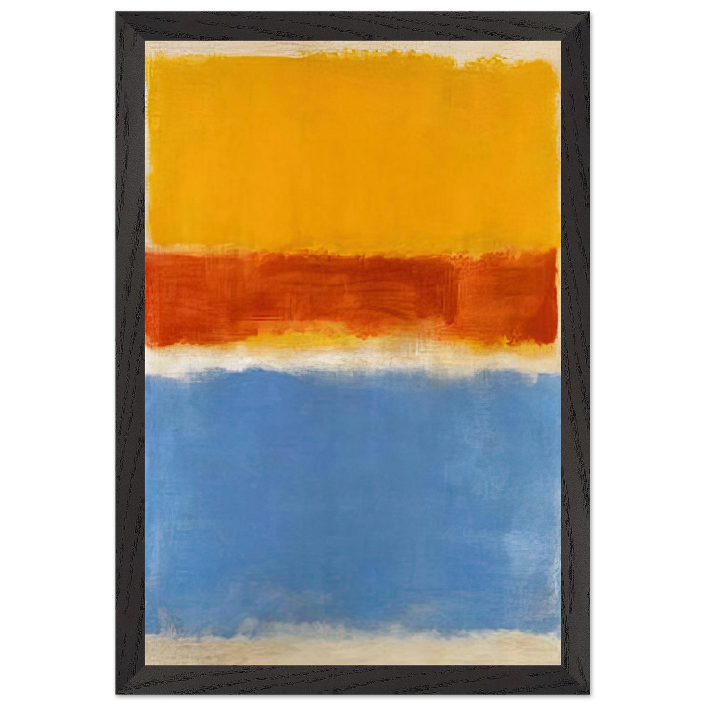 Mark Rothko - Untitled Yellow, Red and Blue - 1953 Wall Art - 30x40 cm / 12x16 inches - Premium Wooden Framed Poster With Fine Art Paper-canvas - White frame