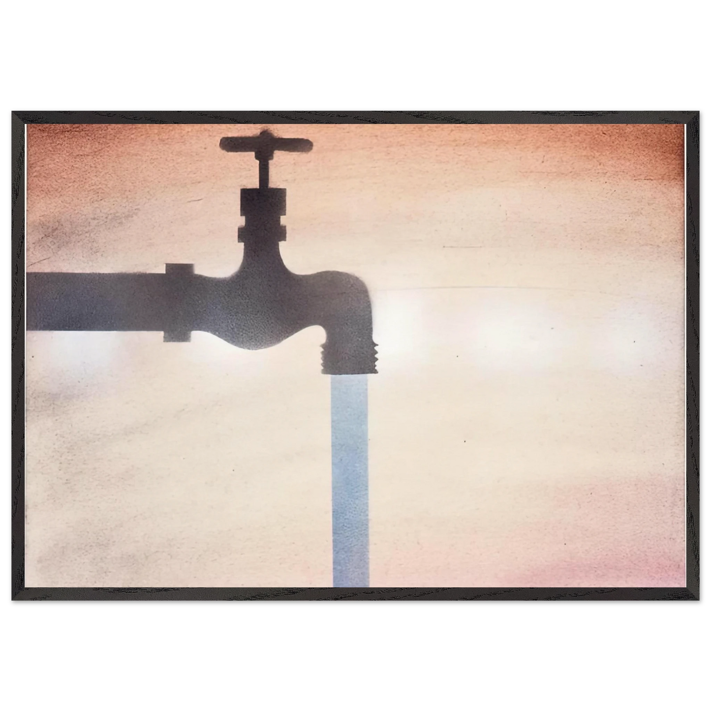 FAUCET - Edward Ruscha 70x100 cm / 28x40 inches Framed Art Print – Black Wooden Frame