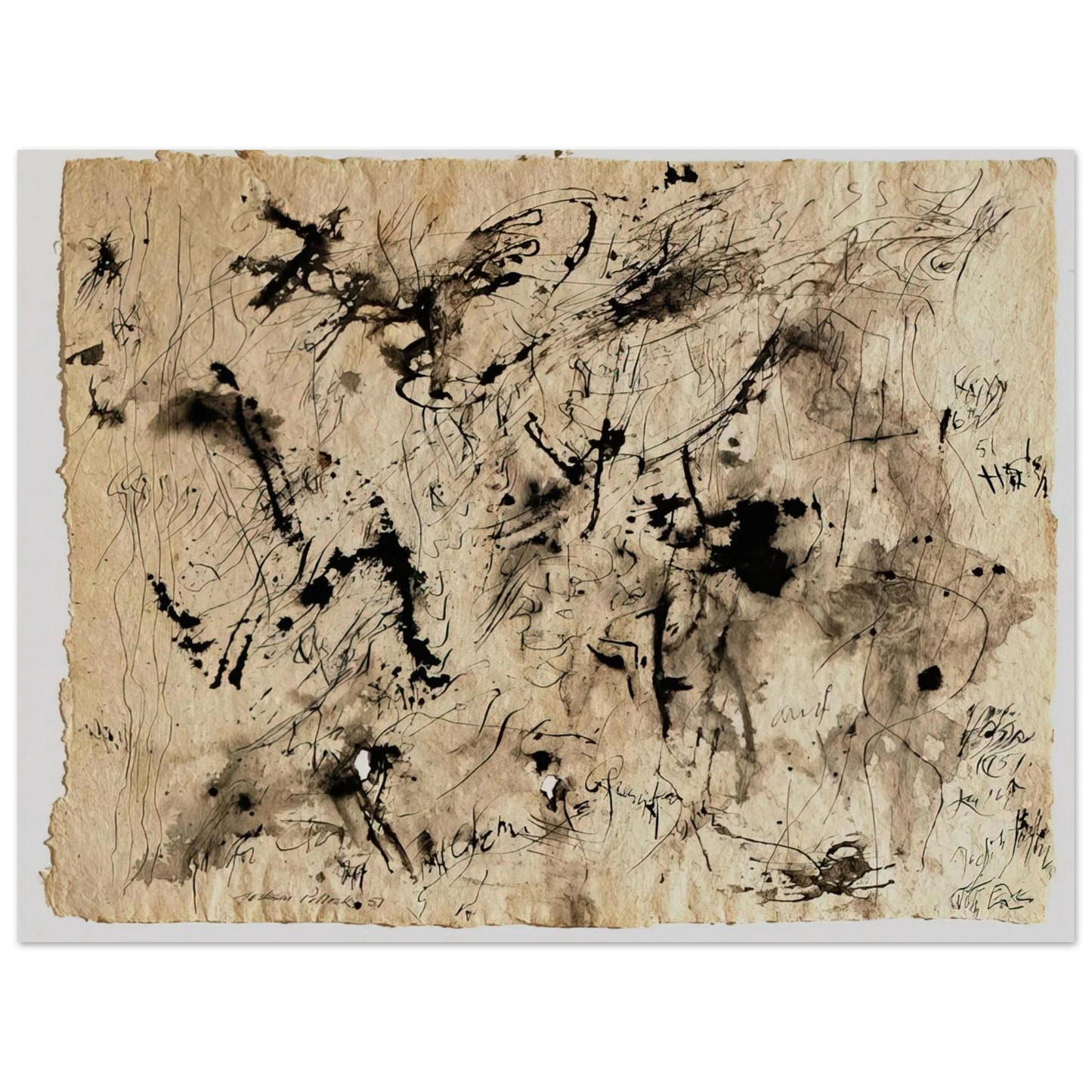 Jackson Pollock - UNTITLED 1951 1 Fine Art Poster - Default Title