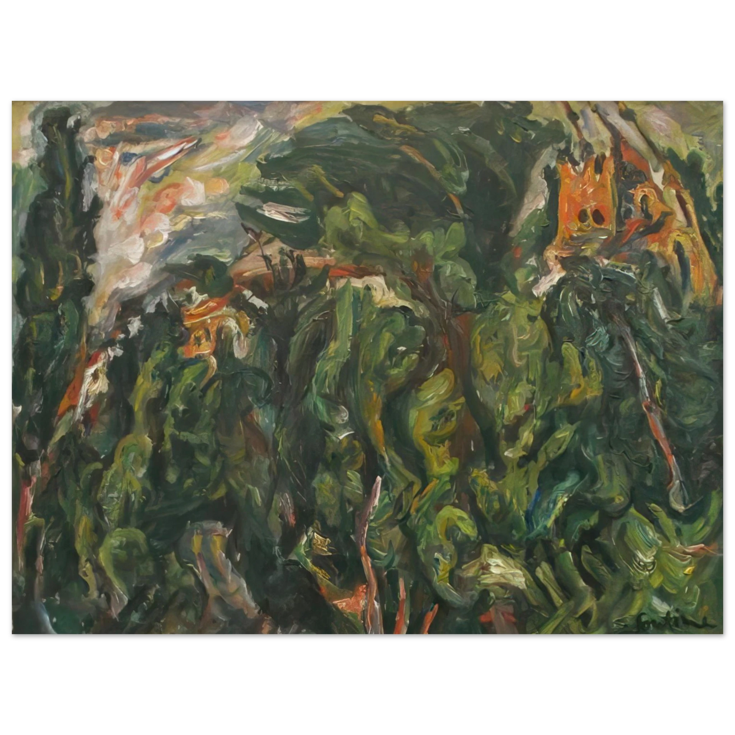 Chaim Soutine - THE RED CASTLE OF CERET 1919 Fine Art Poster - Default Title