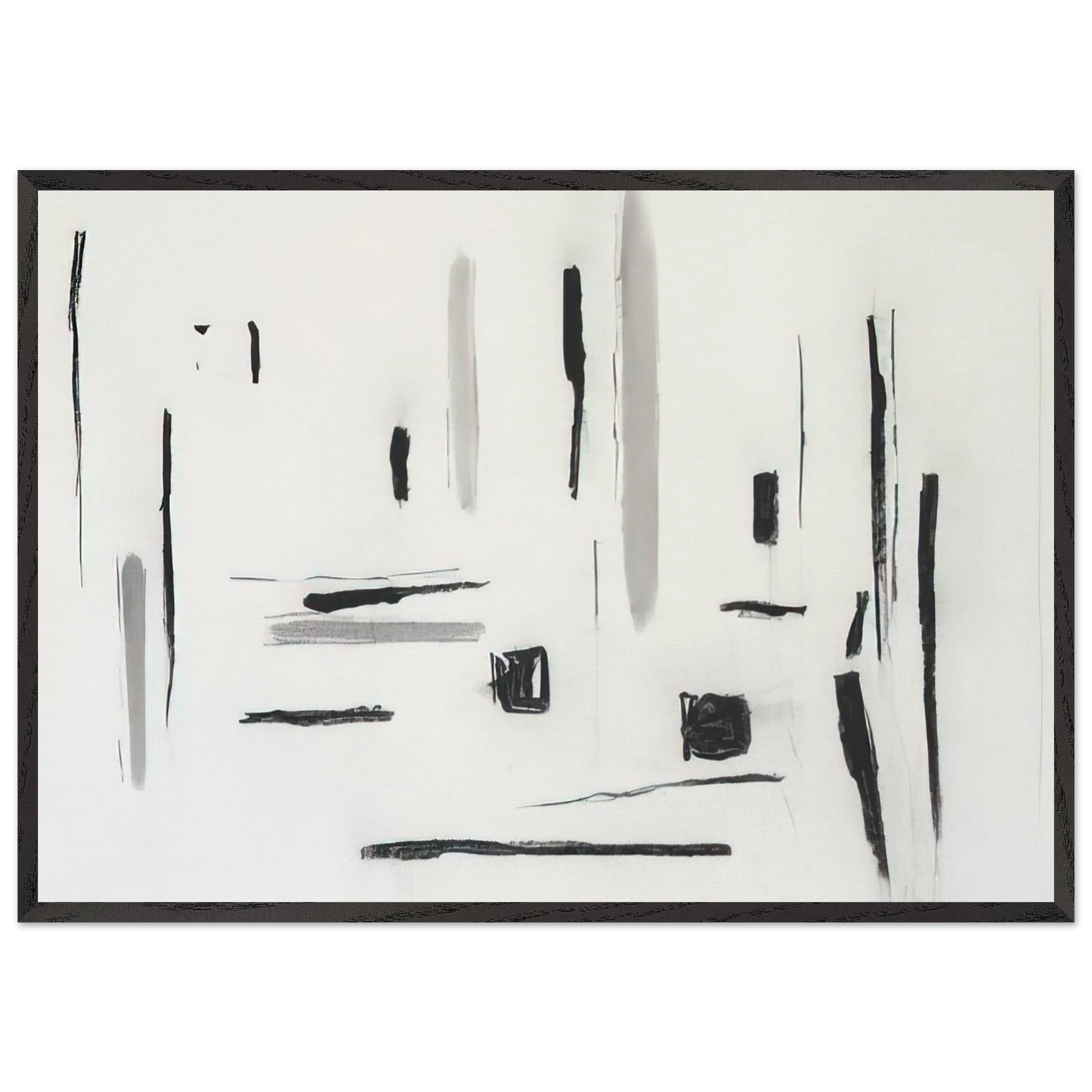 UNTITLED 1977 - Esteban Vicente 70x100 cm / 28x40 inches Framed Art Print – Black Wooden Frame
