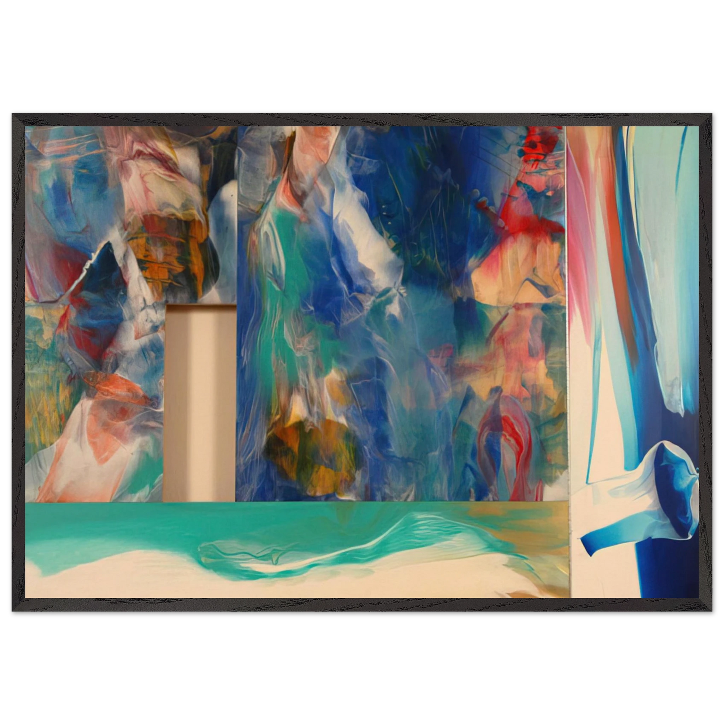 Icon - Sam Gilliam 70x100 cm / 28x40 inches Framed Art Print – Black Wooden Frame