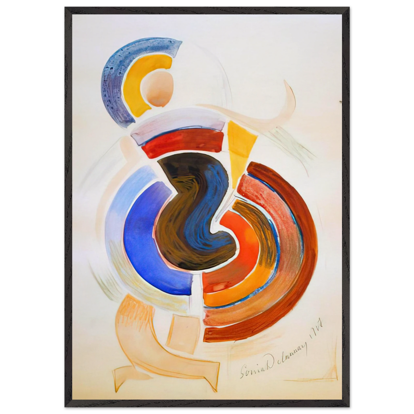 UTITLED - Sonia Delaunay Framed Art Print – Black Wooden Frame - Default Title - -Framed Art Print