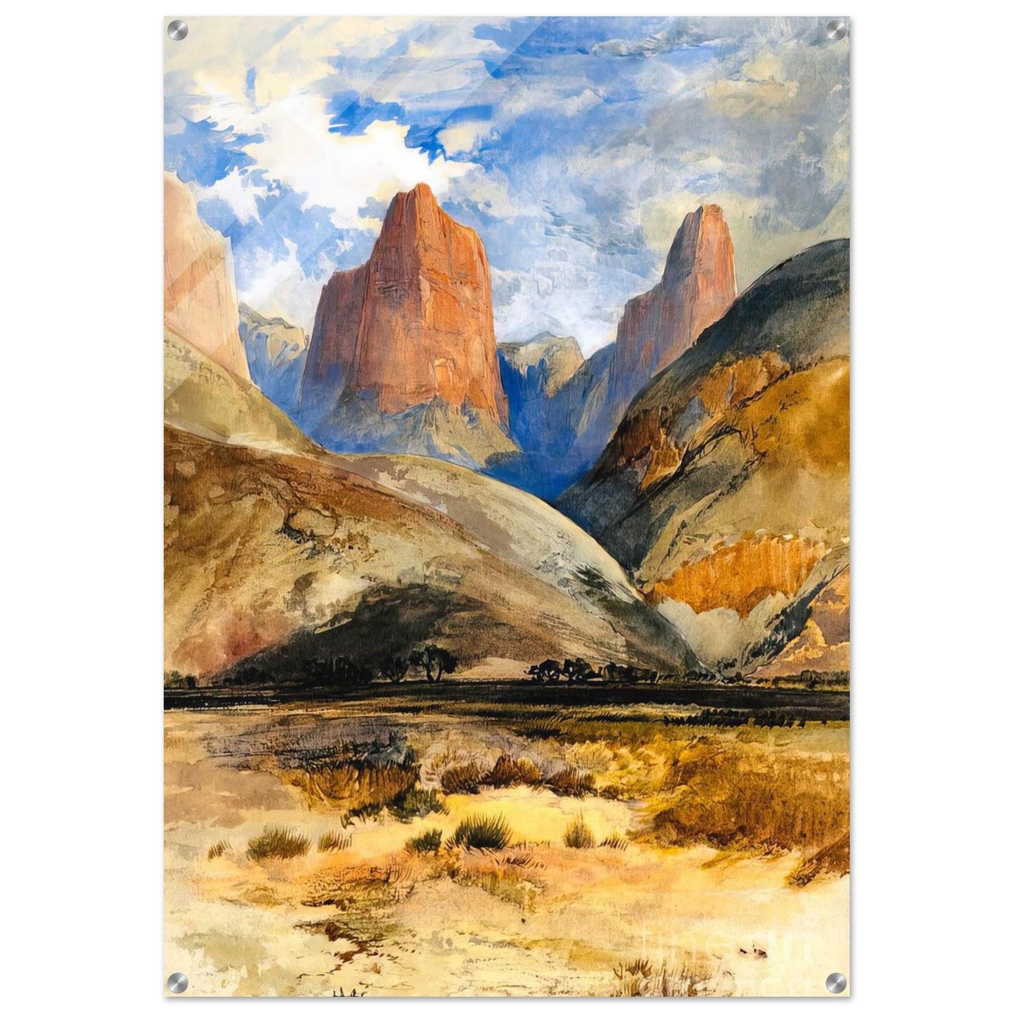 Colburns Butte South Utah - Thomas Moran Acrylic Print - 70x100 cm / 28x40″ inches