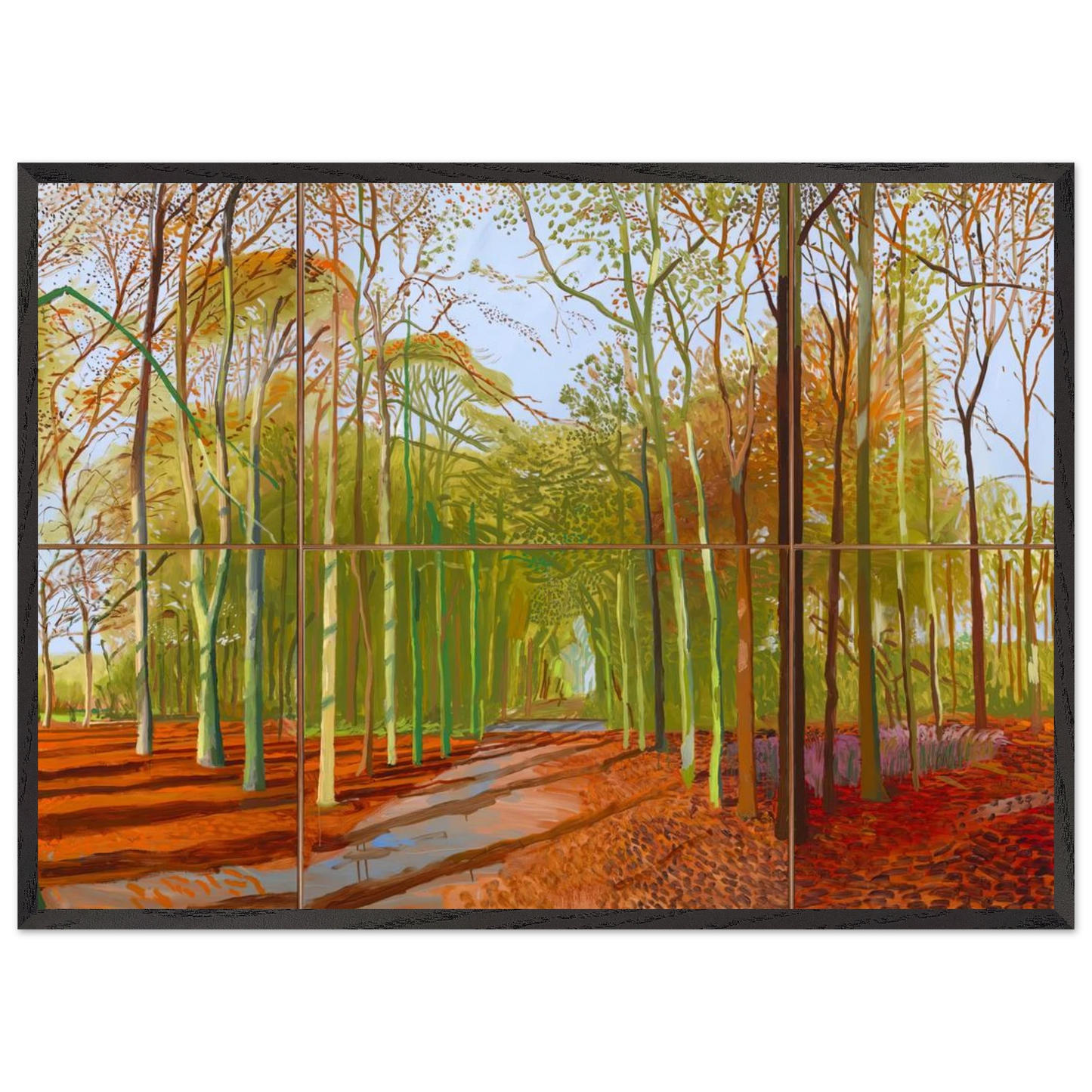 David Hockney - Woldgate Woods, 21, 23 & 29 November 2006 - A2 (42 x 59.4 cm) - Fine Art Poster-canvas - -