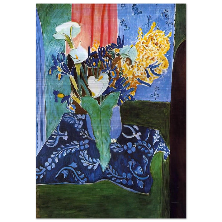 CALLA LILIES IRISES AND MIMOSAS 1913 - Henri Matisse Brushed Aluminum Print - 70x100 cm / 28x40 inches | Henri Matisse Aluminum Print | Henri Matisse Prints