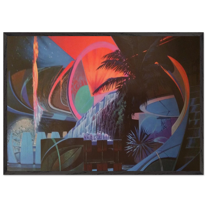 Syd Mead N11 - Syd Mead 70x100 cm / 28x40 inches Framed Art Print – Black Wooden Frame