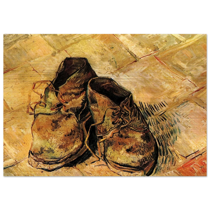 A Pair of Shoes - Vincent van Gogh Brushed Aluminum Print - 70x100 cm / 28x40 inches | Vincent van Gogh Aluminum Print | Vincent van Gogh Prints