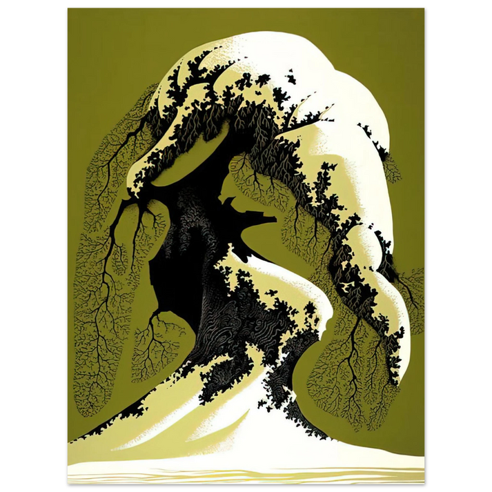 Eyvind Earle - Snow Laden 75x100 cm / 30x40inches Fine Art Poster