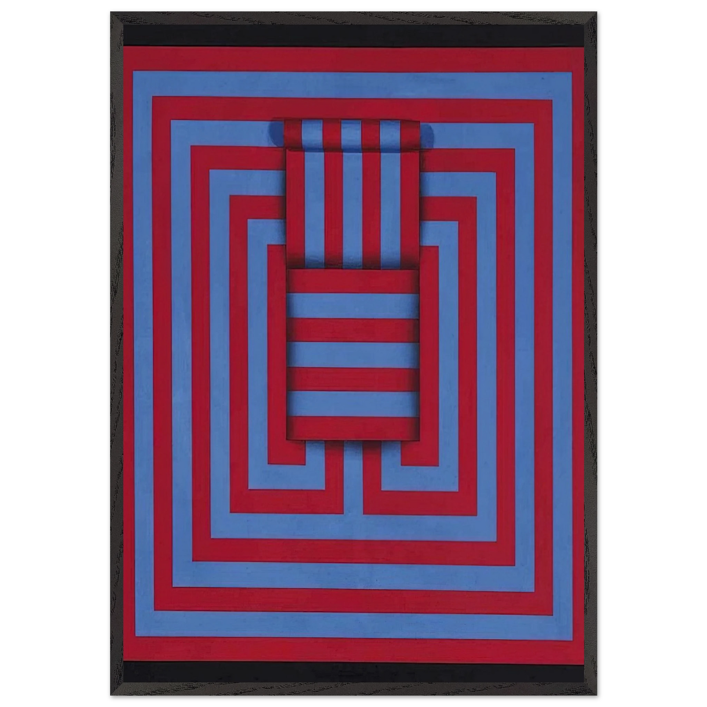 Witoto - 1970 - Omar Rayo Framed Art Print – Black Wooden Frame - Default Title - -Framed Art Print