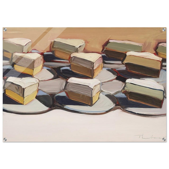 Cut Meringues - 1961 - Wayne Thiebaud Acrylic Print - 70x100 cm / 28x40″ inches | Wayne Thiebaud Wall Art | Wayne Thiebaud Prints