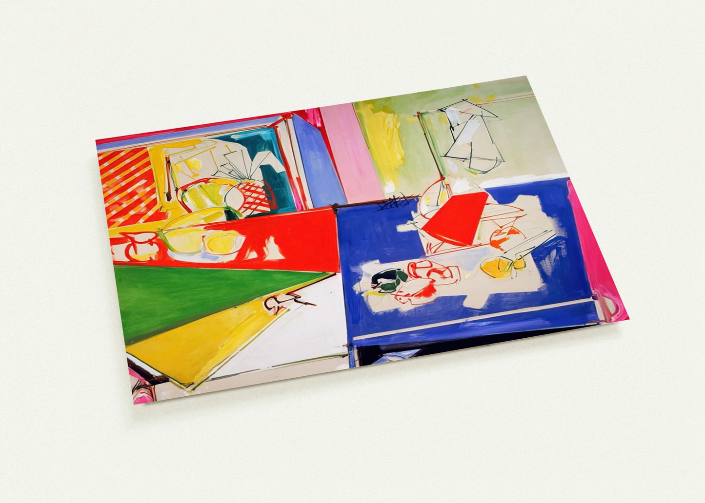 Magenta and Blue By Hans Hofmann Pack of 10 Post Cards | Hans Hofmann Post Cards | A6 (10.5 x 14.8 cm) - 4.1 x 5.8 inches