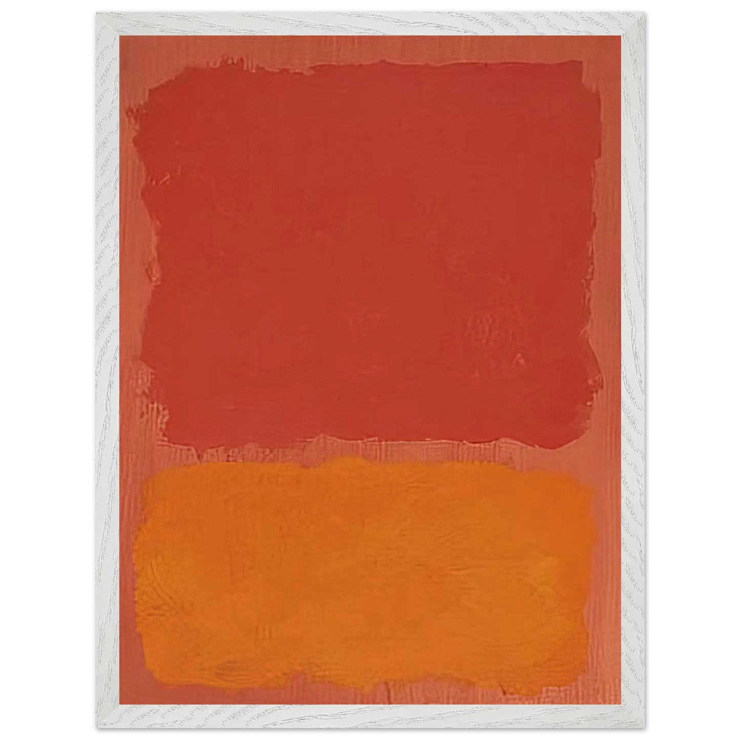Mark Rothko - Untitled Red and Orange on Salmon - 1969 Wall Art - 60x80 cm / 24x32 inches - Premium Wooden Framed Poster With Fine Art Paper - Wood frame