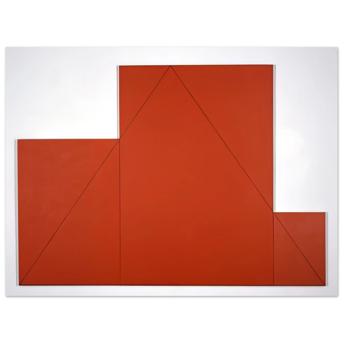 Robert Mangold - A TRIANGLE WITHIN THREE RECTANGLES 1977 Fine Art Poster - Default Title