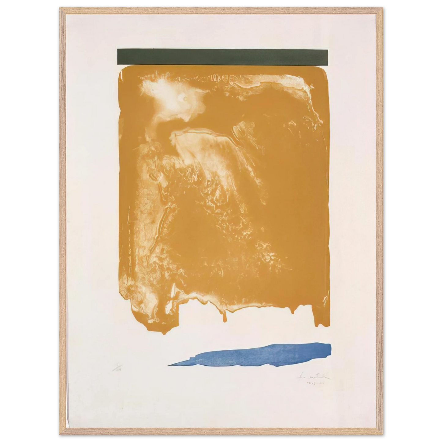Helen Frankenthaler - Persian Garden - 1966 Wall art - 45x60 cm / 18x24 inches - Premium Wooden Framed Poster With Fine Art Paper - Black frame