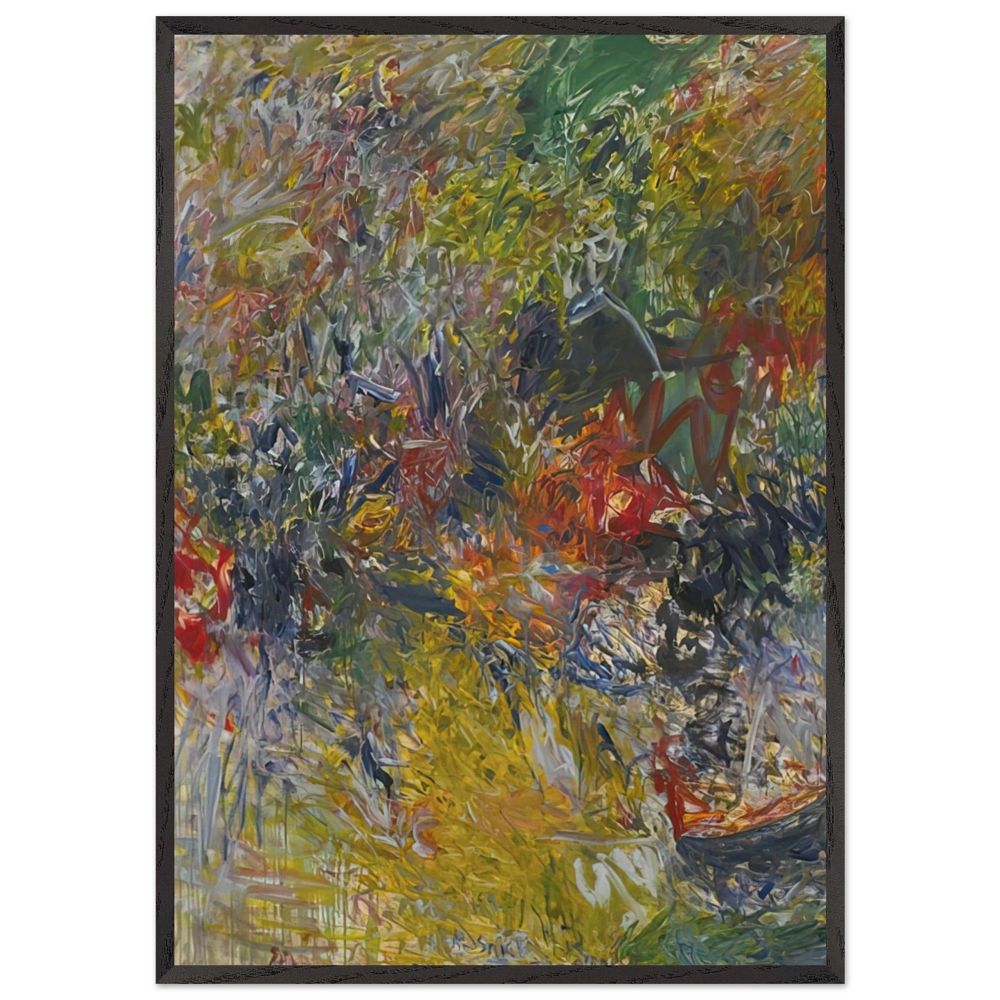 ROSELAND 1959 - Milton Resnick Framed Art Print – Black Wooden Frame - Default Title - -Framed Art Print