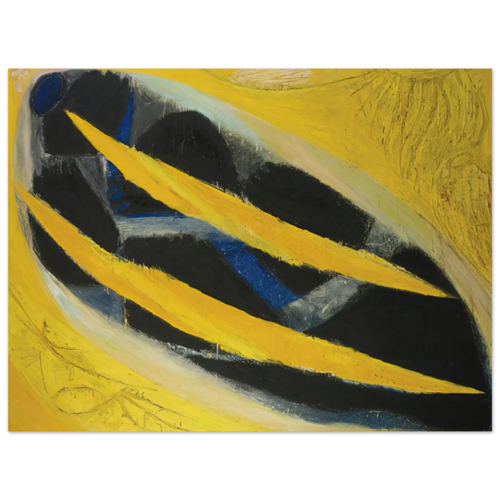 Frank Lobdell - Dark Presence III, Yellow - 1963 75x100 cm / 30x40inches Fine Art Poster