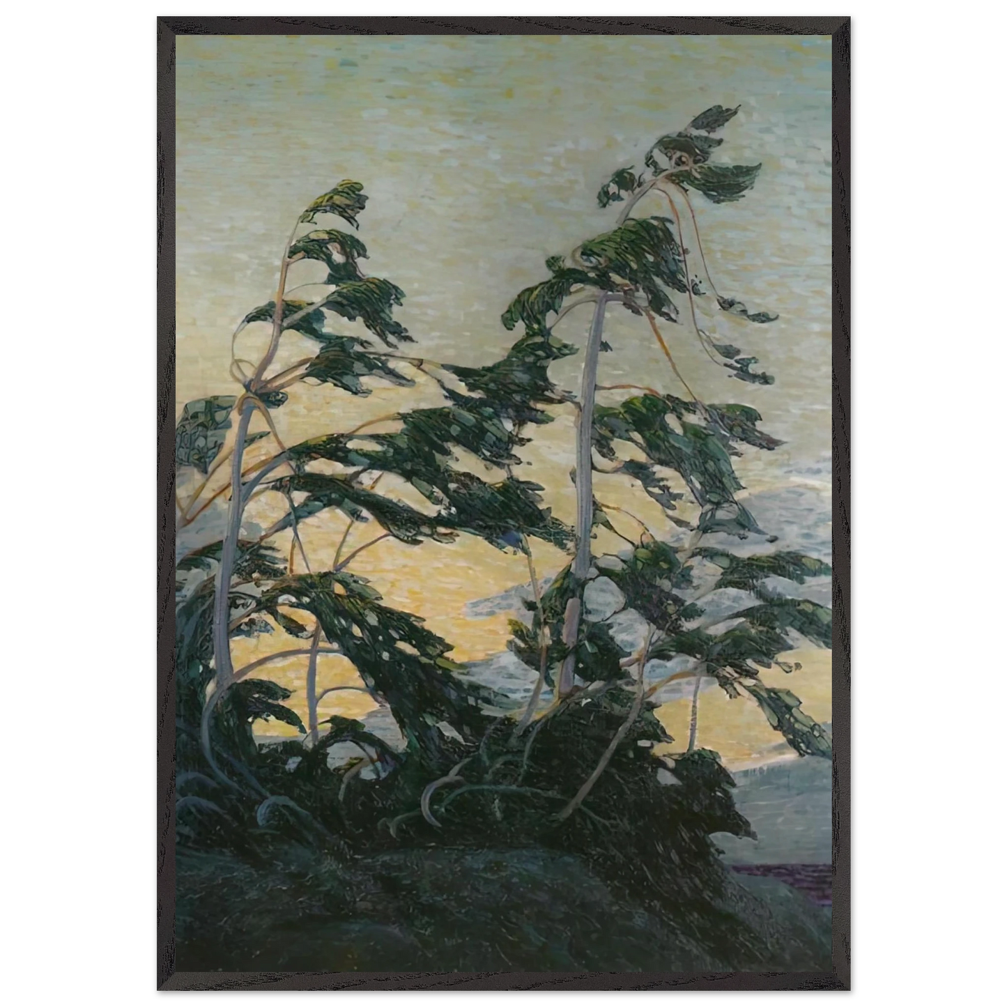 PINE ISLAND GEORGIAN BAY 1916 - Tom Thomson Framed Art Print – Black Wooden Frame - Default Title - -Framed Art Print