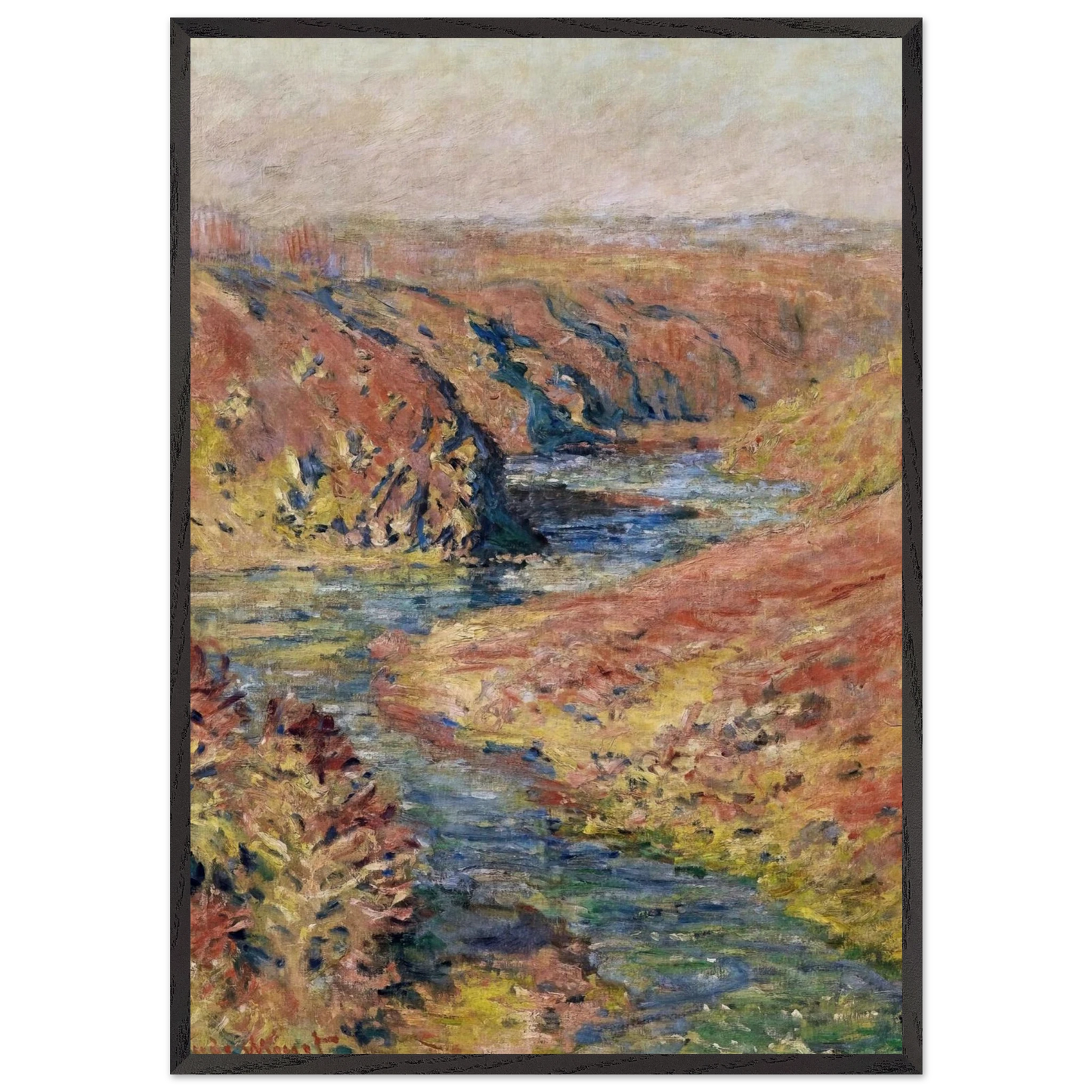 The Valley of Creuse at Fresselines - claude monet Framed Art Print – Black Wooden Frame - Default Title - -Framed Art Print