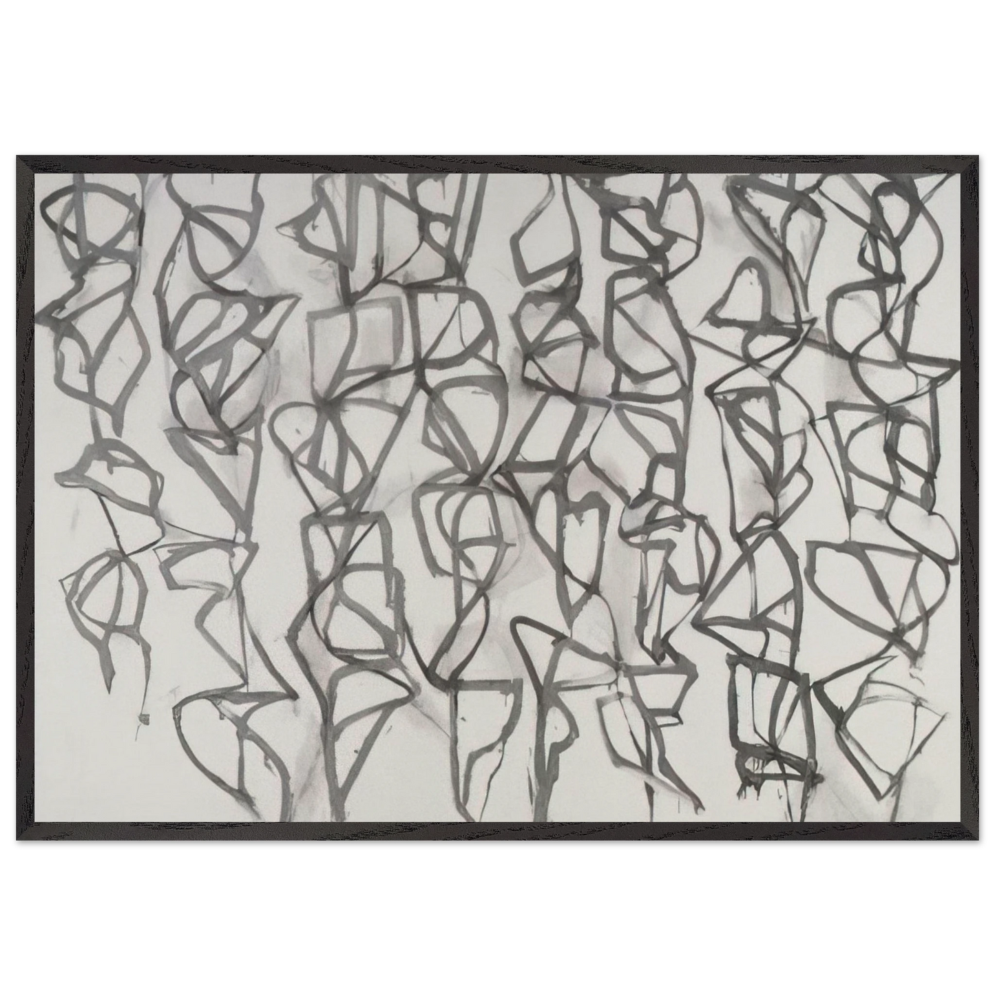 Cold Mountain I Path - 1989 - Brice Marden 70x100 cm / 28x40 inches Framed Art Print – Black Wooden Frame