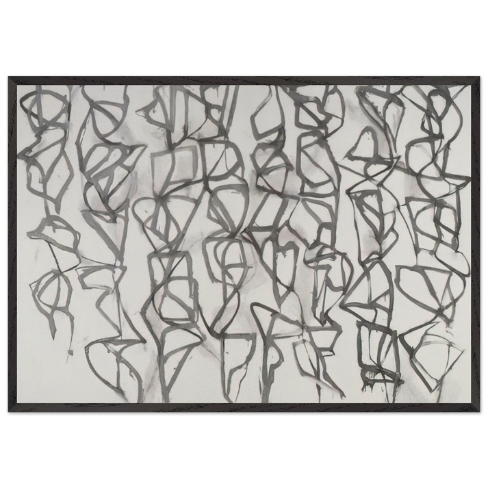 Cold Mountain I Path - 1989 - Brice Marden 70x100 cm / 28x40 inches Framed Art Print – Black Wooden Frame