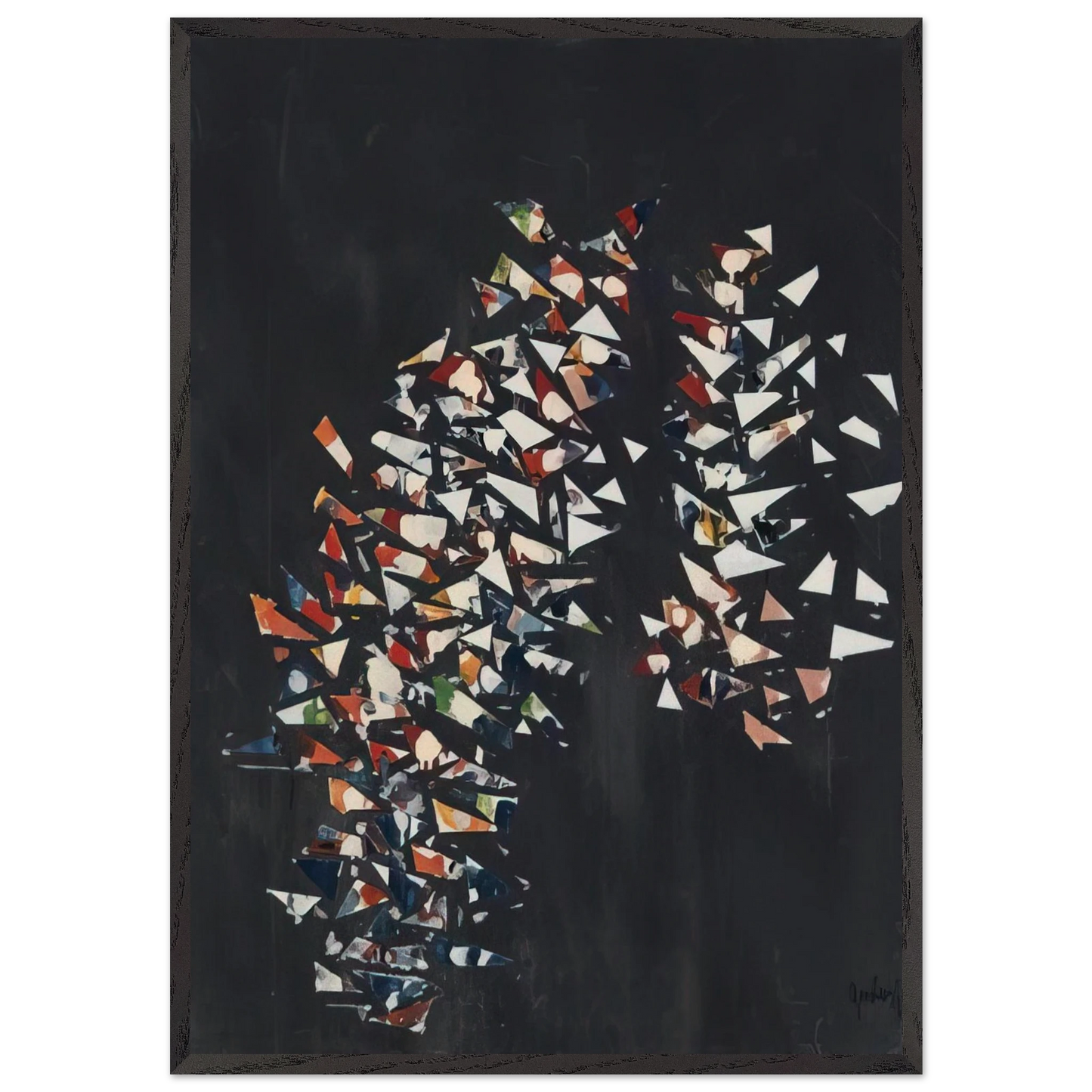 Z--Z--Z - 1998 - Robert Goodnough 70x100 cm / 28x40 inches Framed Art Print – Black Wooden Frame