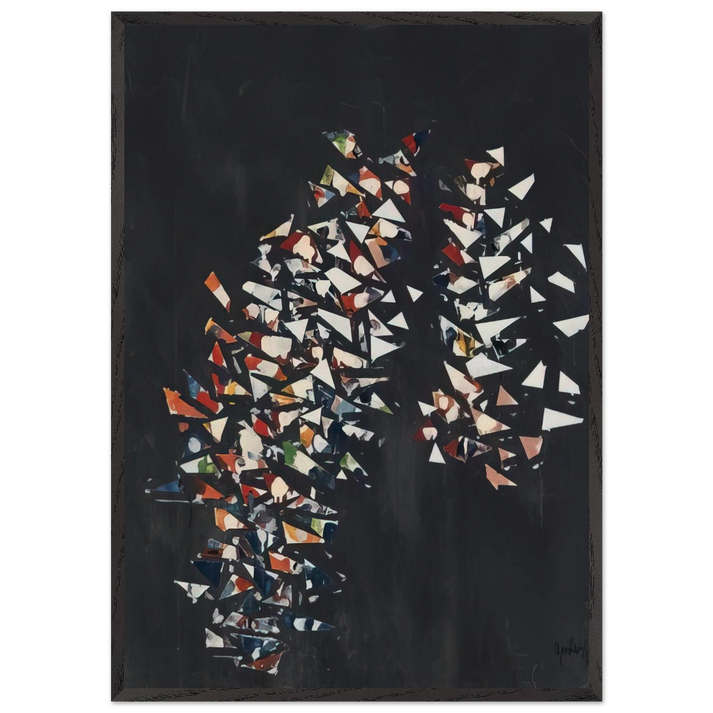 Z--Z--Z - 1998 - Robert Goodnough 70x100 cm / 28x40 inches Framed Art Print – Black Wooden Frame