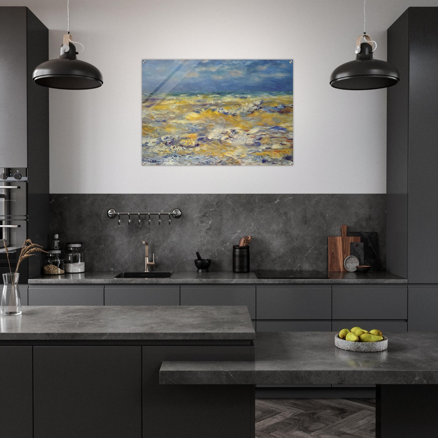 Seascape near berneval - Pierre-Auguste Renoir Acrylic Print - 70x100 cm / 28x40″ inches