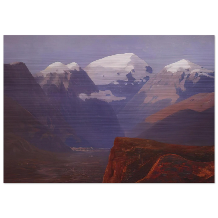 Snow tops - Arkhyp Kuindzhi Brushed Aluminum Print - 70x100 cm / 28x40 inches | Arkhyp Kuindzhi Aluminum Print | Arkhyp Kuindzhi Prints
