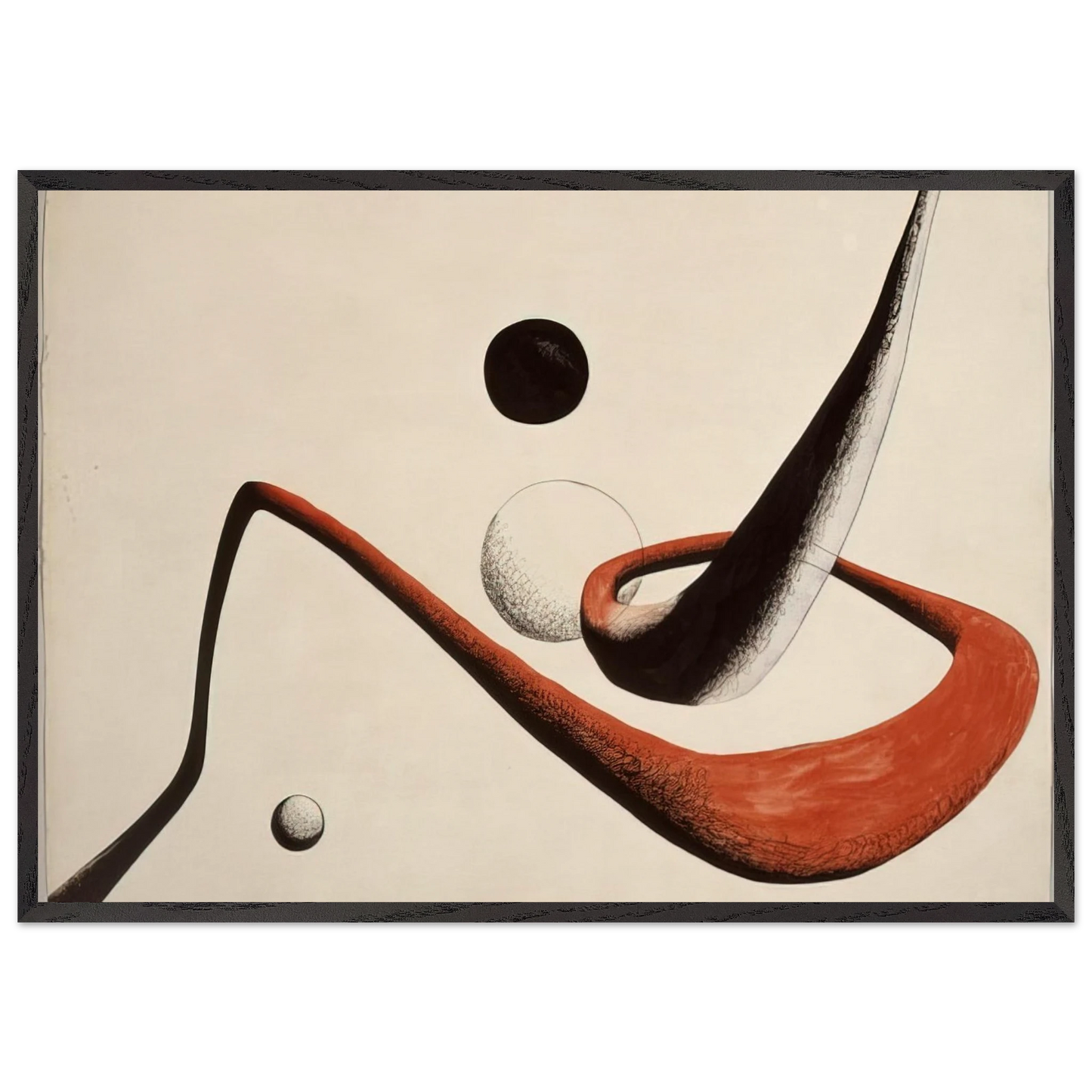 SPACE TUNNEL 1932 - Alexander Calder Framed Art Print – Black Wooden Frame - Default Title - -Framed Art Print