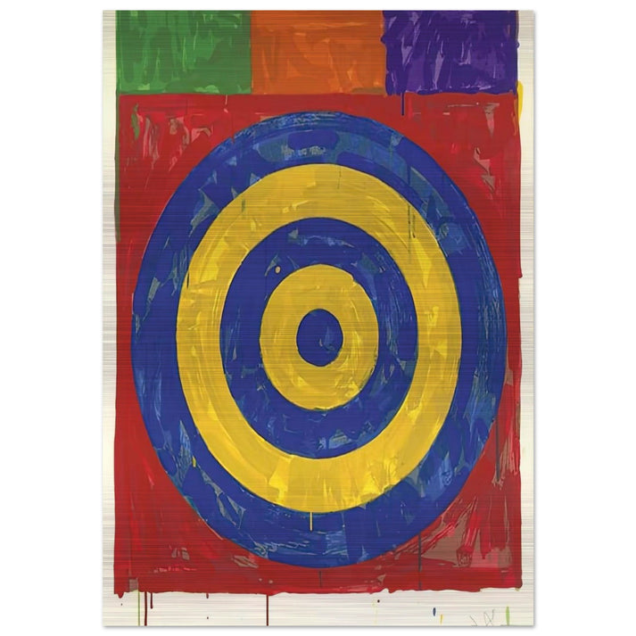 TARGET ULAE 147 1974 - Jasper Johns Brushed Aluminum Print - 70x100 cm / 28x40 inches | Jasper Johns Aluminum Print | Jasper Johns Prints